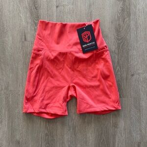 Born Primitive Women's Vibrant Coral Bike Shorts